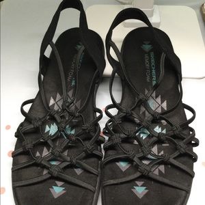 Skechers Black Sandals, size 8